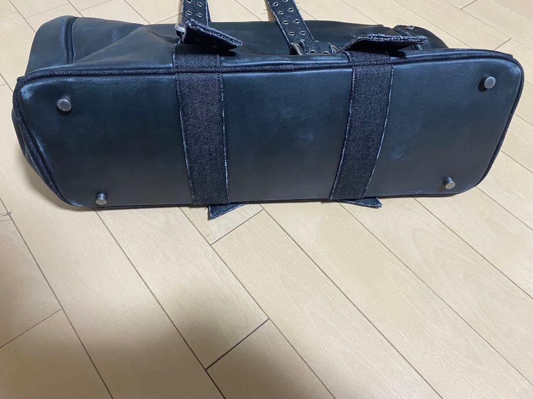 emotional world トラベルバッグ 本牛革 デニム ダメージ加工