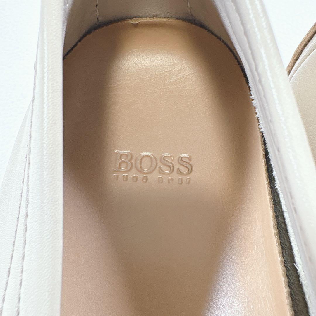 HUGO BOSS ドライビングシューズ モカシン レザー ベージュ 42