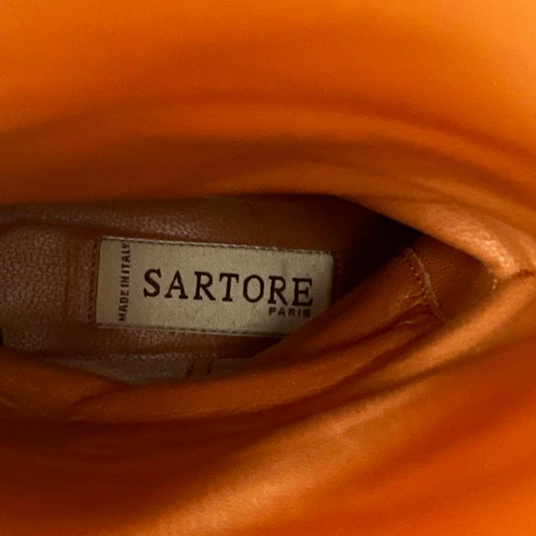 SARTORE Paris ジョッキーブーツ　36.5 クロスベルトロングブーツ