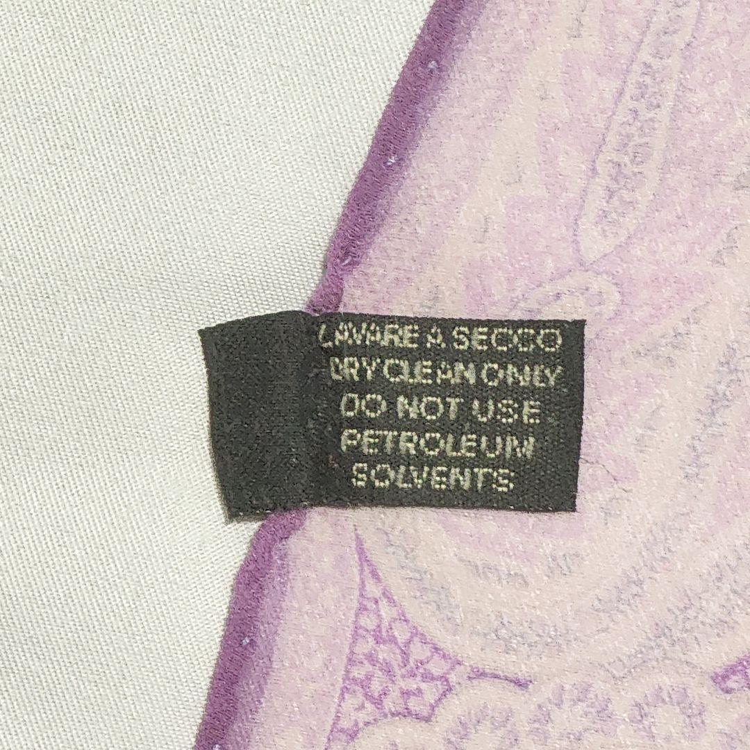 ETRO エトロ ストール シフォン ペイズリー柄 シルク パープル.