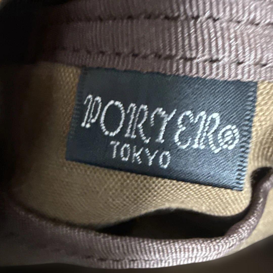 PORTERキャメルレザーボストンバッグ
