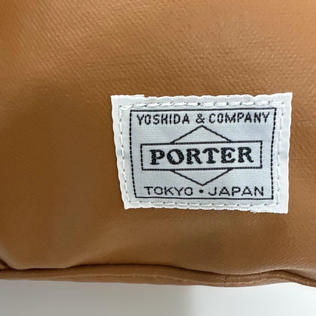 PORTERキャメルレザーボストンバッグ