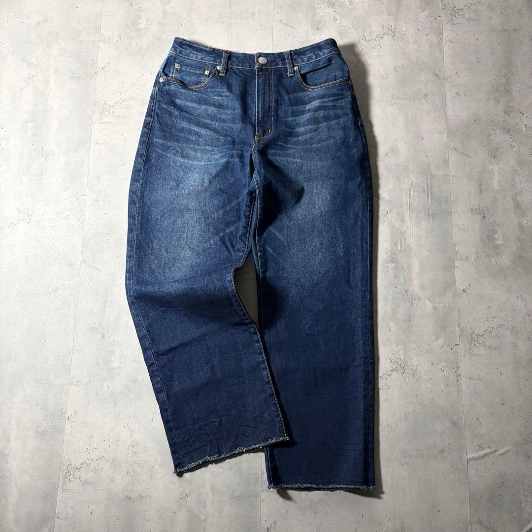【美品】23区 インディゴブルー ワイド デニムパンツ サイズ44