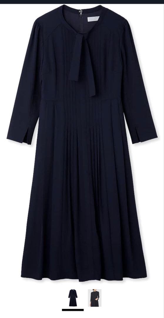 週末限定価格！CELFORD セルフォード　ボウタイプリーツワンピース 40