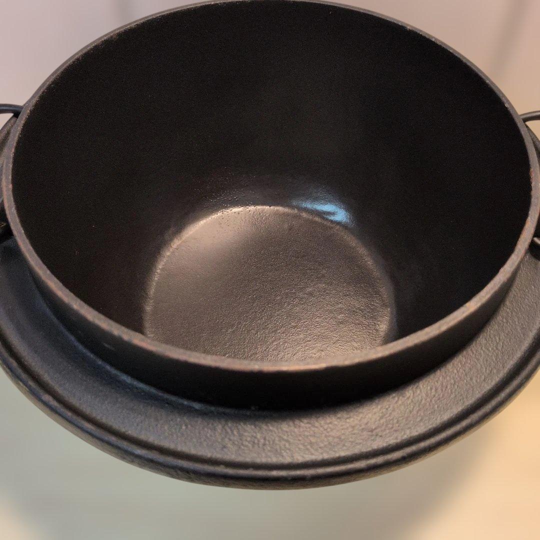 気まぐれ値下げ②岩鋳 南部鉄器 ごはん釜 3合炊き IH対応 ガス火 直火