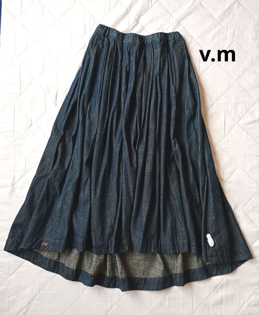 v.m　パラスパレス　デニムスカート　フィッシュテール　日本製　ウエストゴム