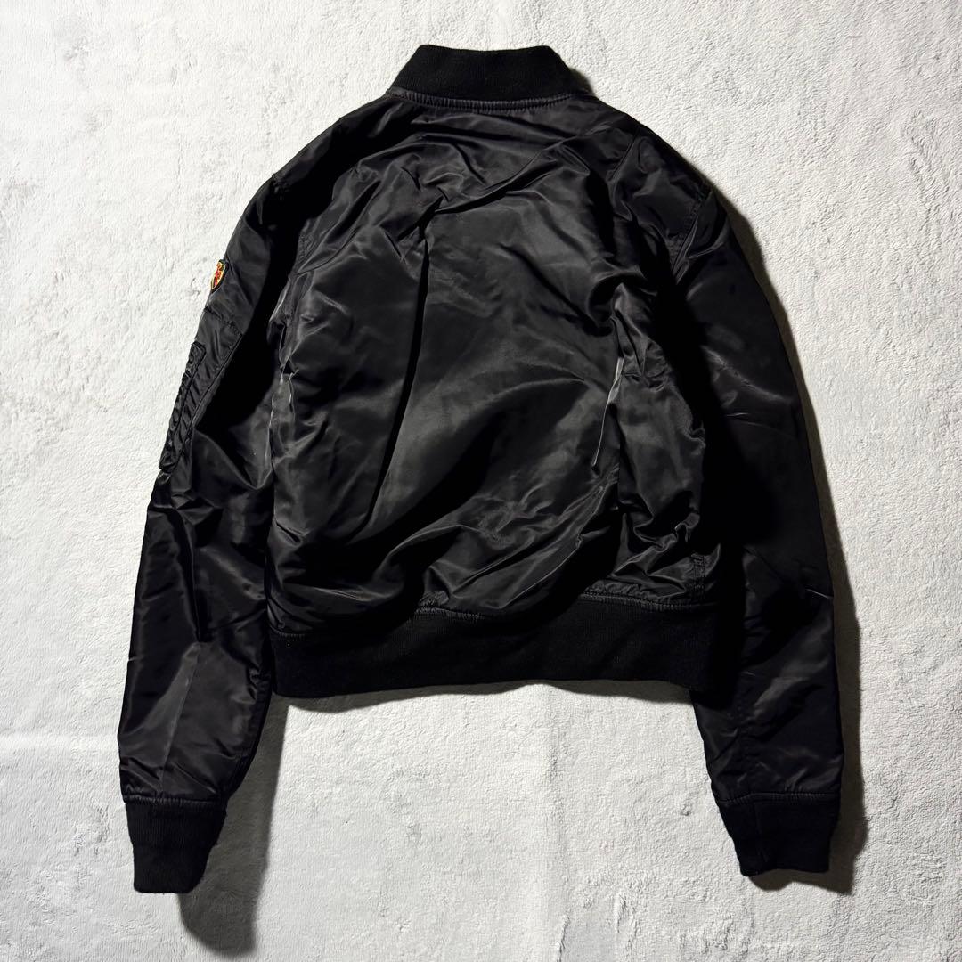【Y8042】.Schott MA-1 フライトジャケット　サイズM ブラック
