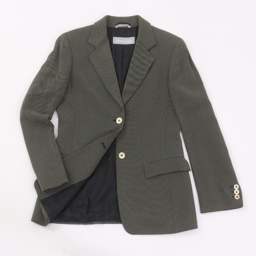 【銀タグ】Max Mara マックスマーラ 銀タグ ジャケット グレー 40 M