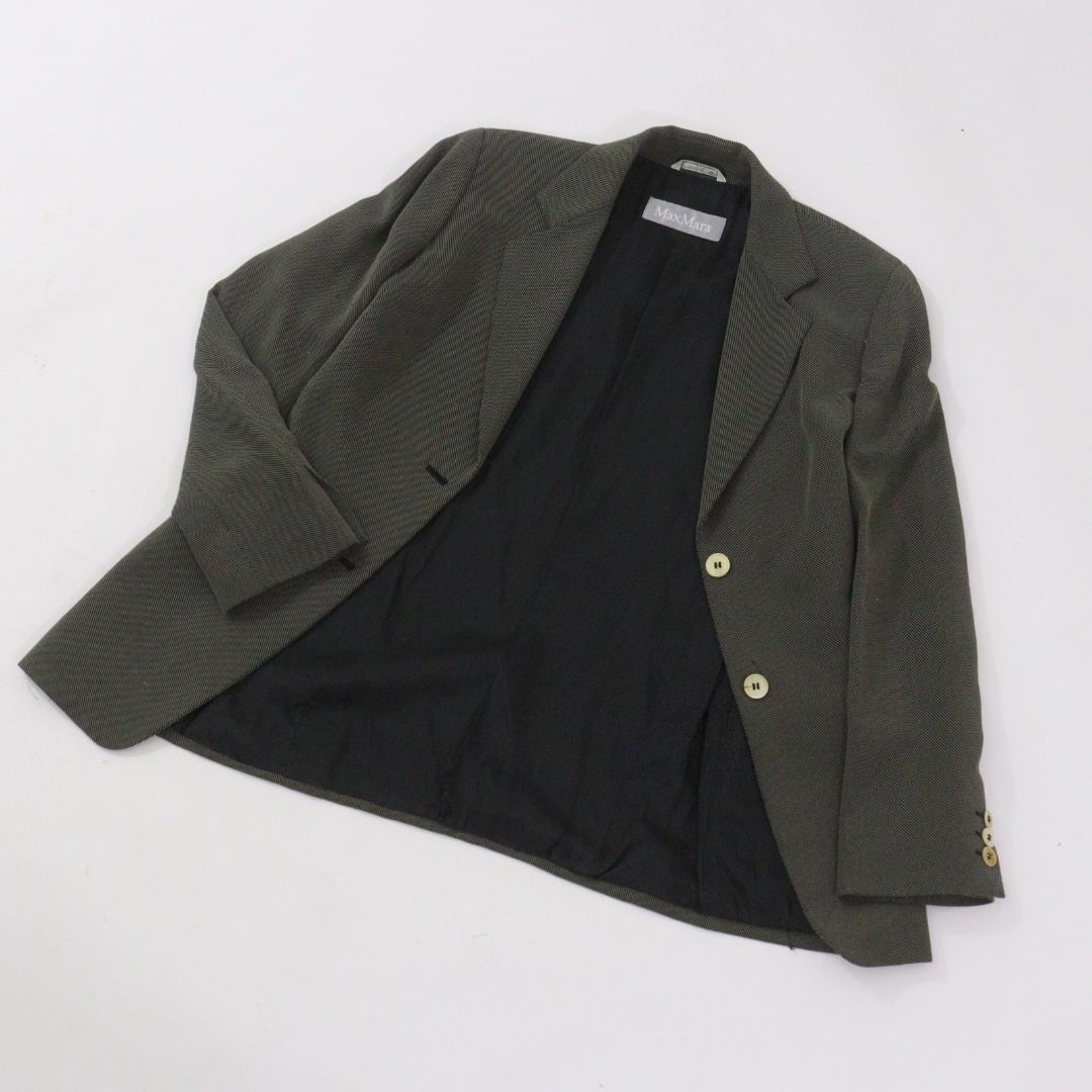 【銀タグ】Max Mara マックスマーラ 銀タグ ジャケット グレー 40 M