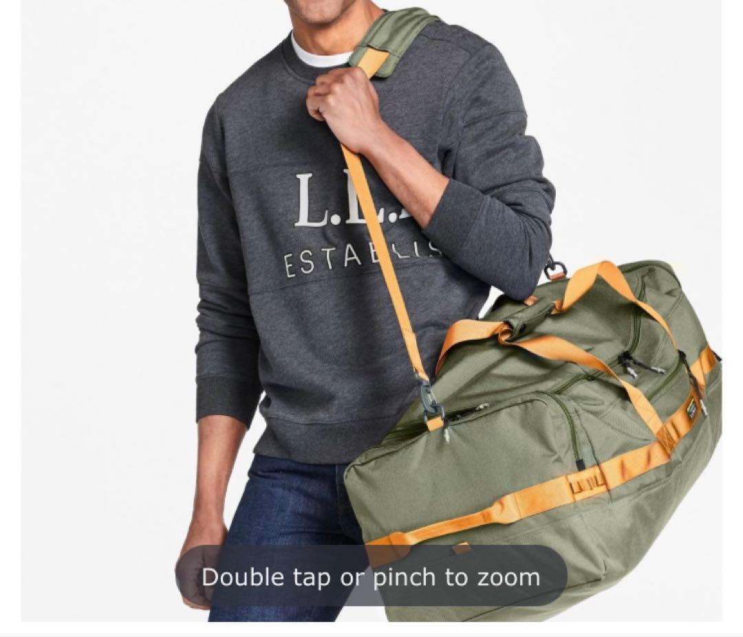 ★美品★L.L.Bean ボストンバッグ 【グリーン×ベージュ】