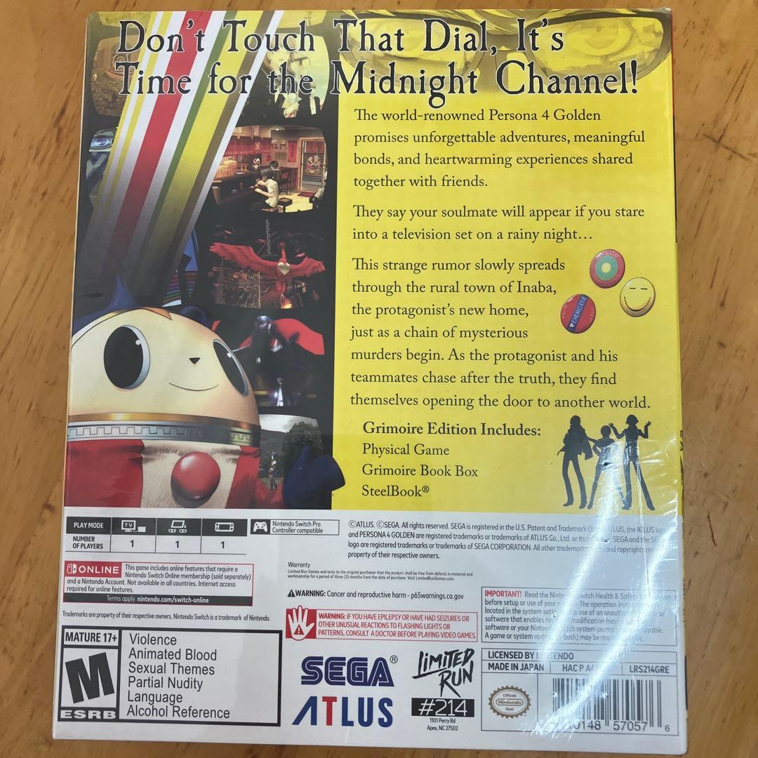 Nintendo Switch Persona 4 Golden Grimoire Edition