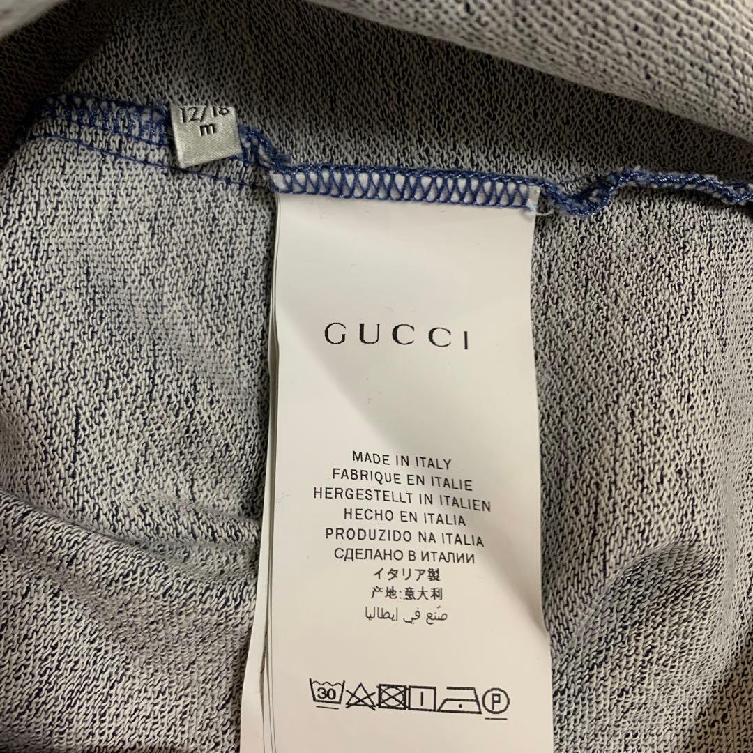 GUCCI ベビー ワンピース12-18m 80cm デニム　イチゴ