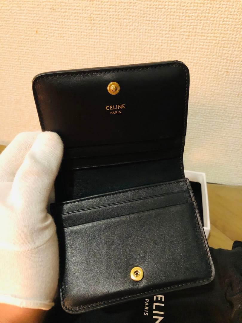 CELINE ブラック 二つ折り財布