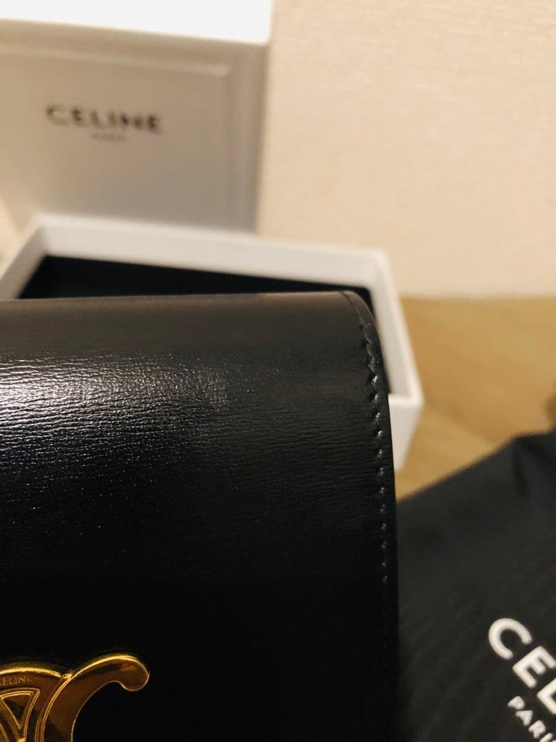 CELINE ブラック 二つ折り財布