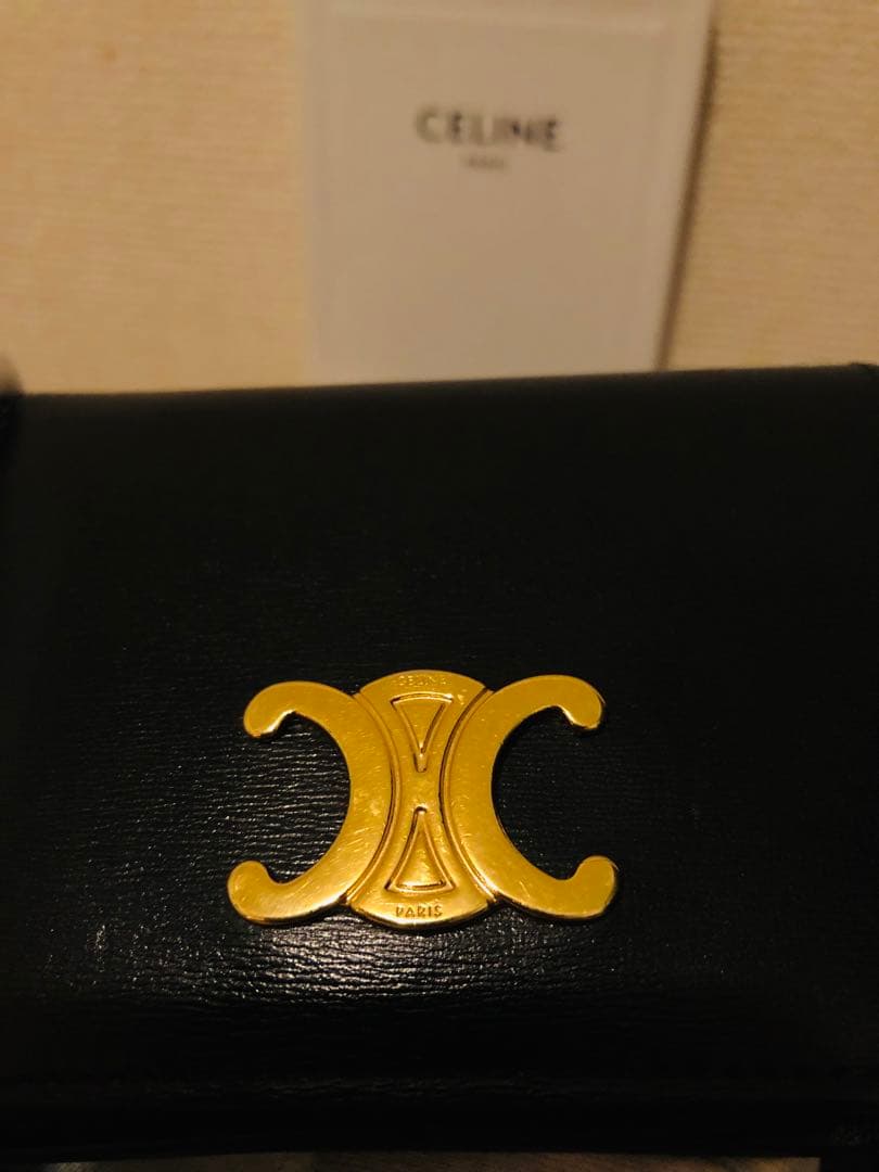 CELINE ブラック 二つ折り財布