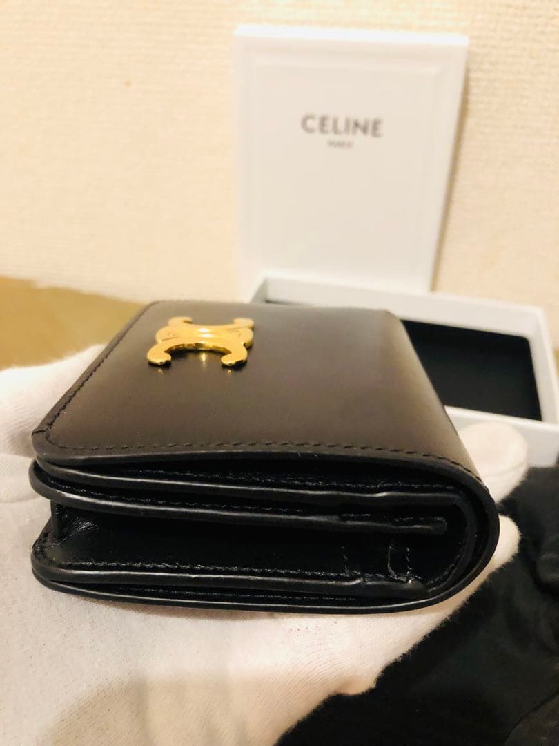 CELINE ブラック 二つ折り財布