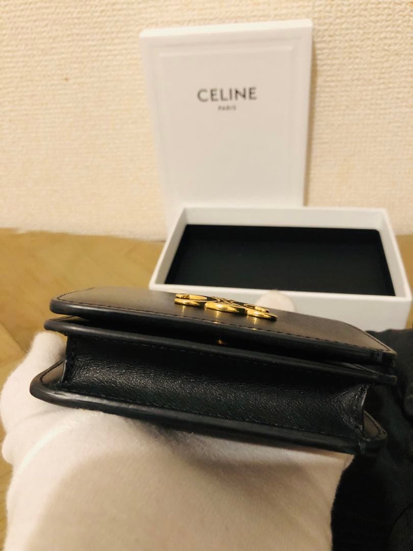 CELINE ブラック 二つ折り財布