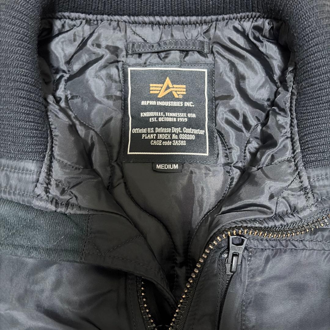 ALPHA INDUSTRIES ブラック MA-1 フライトジャケット M