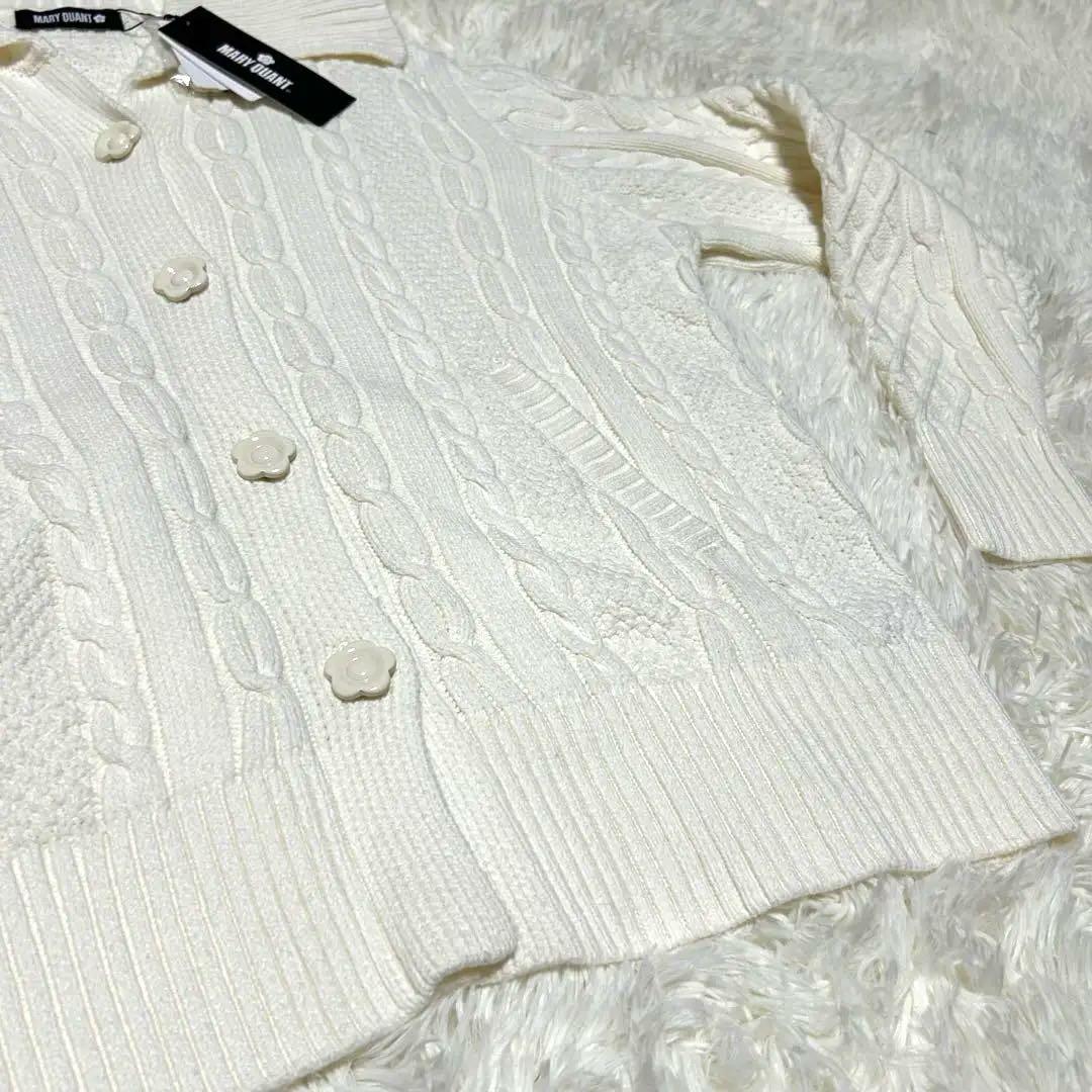 新品 MARY QUANT ゆったり ニットケーブルニットカーディガン Mサイズ