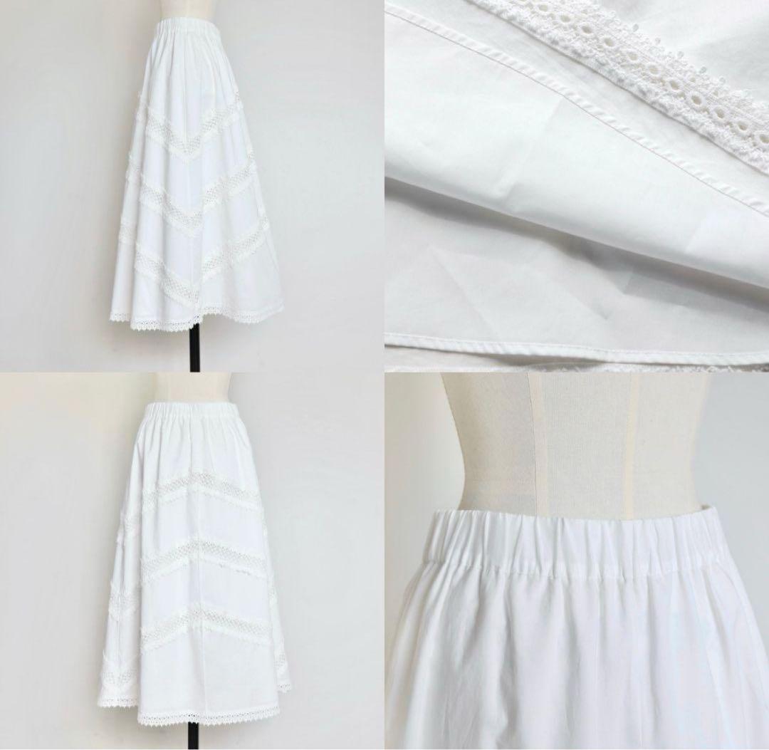ジプソフィアgypsohila Broderie Skirt レース　ホワイト