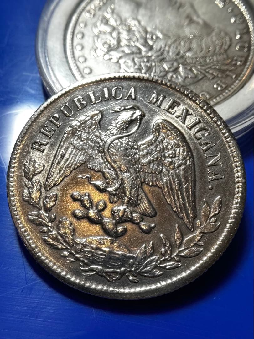 メキシコ 1ペソ 銀貨 1900年 極美品