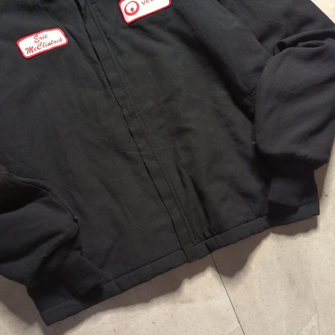 【美品】WorkriteFR企業系刺繍ロゴワークジャケット2XR難燃 中綿黒