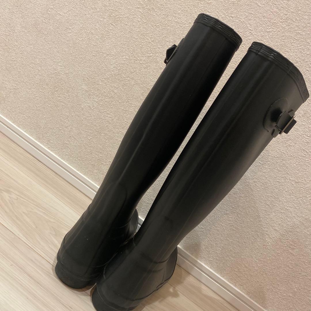 大人気！美品！EU37 梅雨の時期の定番☆HUNTER ブラック 長靴