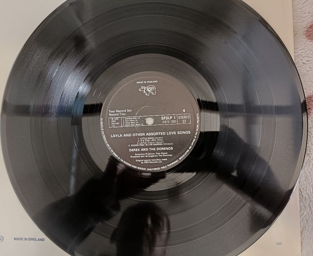 Derek & The Dominos Layla 2枚組LPレコード　UK盤！