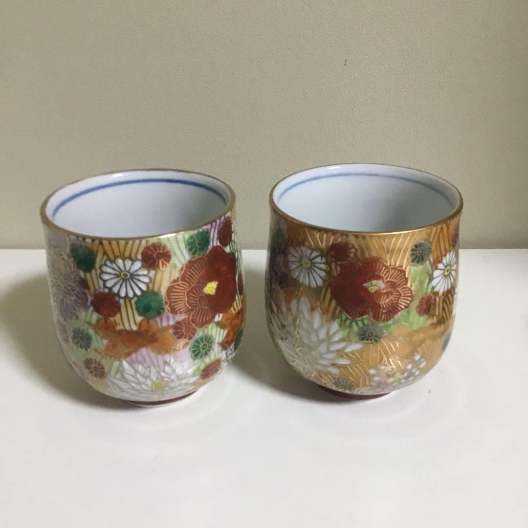 九谷焼花詰茶碗・湯呑み 2 ご飯茶碗　2