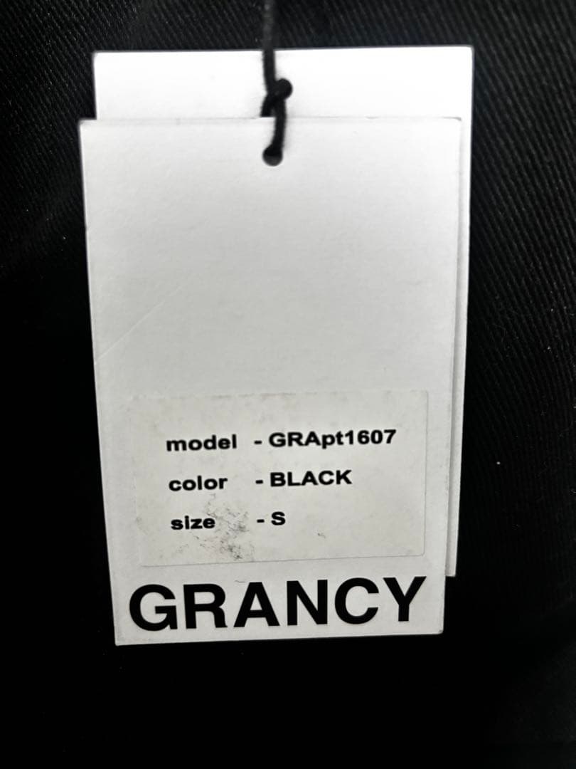GRANCY シャーリングダメージデザインコットンパンツ　Sサイズ　ブラック