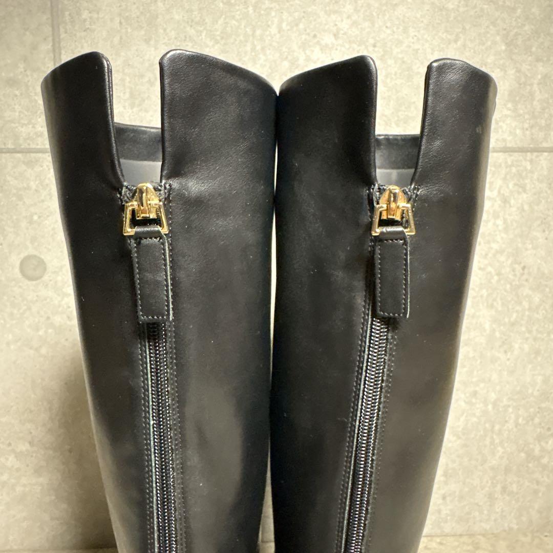 未使用✨️グリーンレーベル ワイドシャフトロングブーツブラック晴雨兼用 M