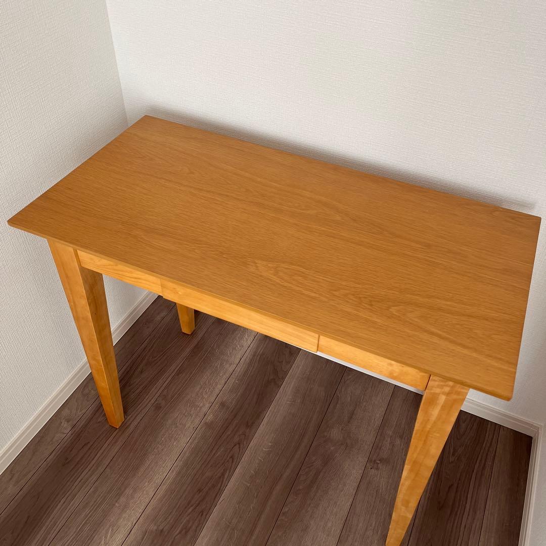 【PEACEさま専用】ニトリ　天然木　スリムデスク　幅90cm