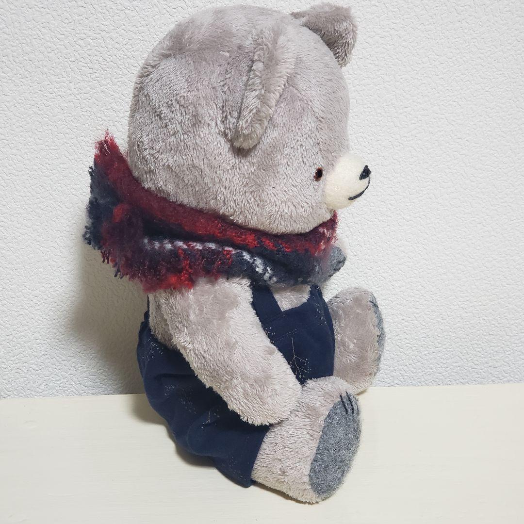 No.631 テディベア　グレージュ×サロペット×マフラー