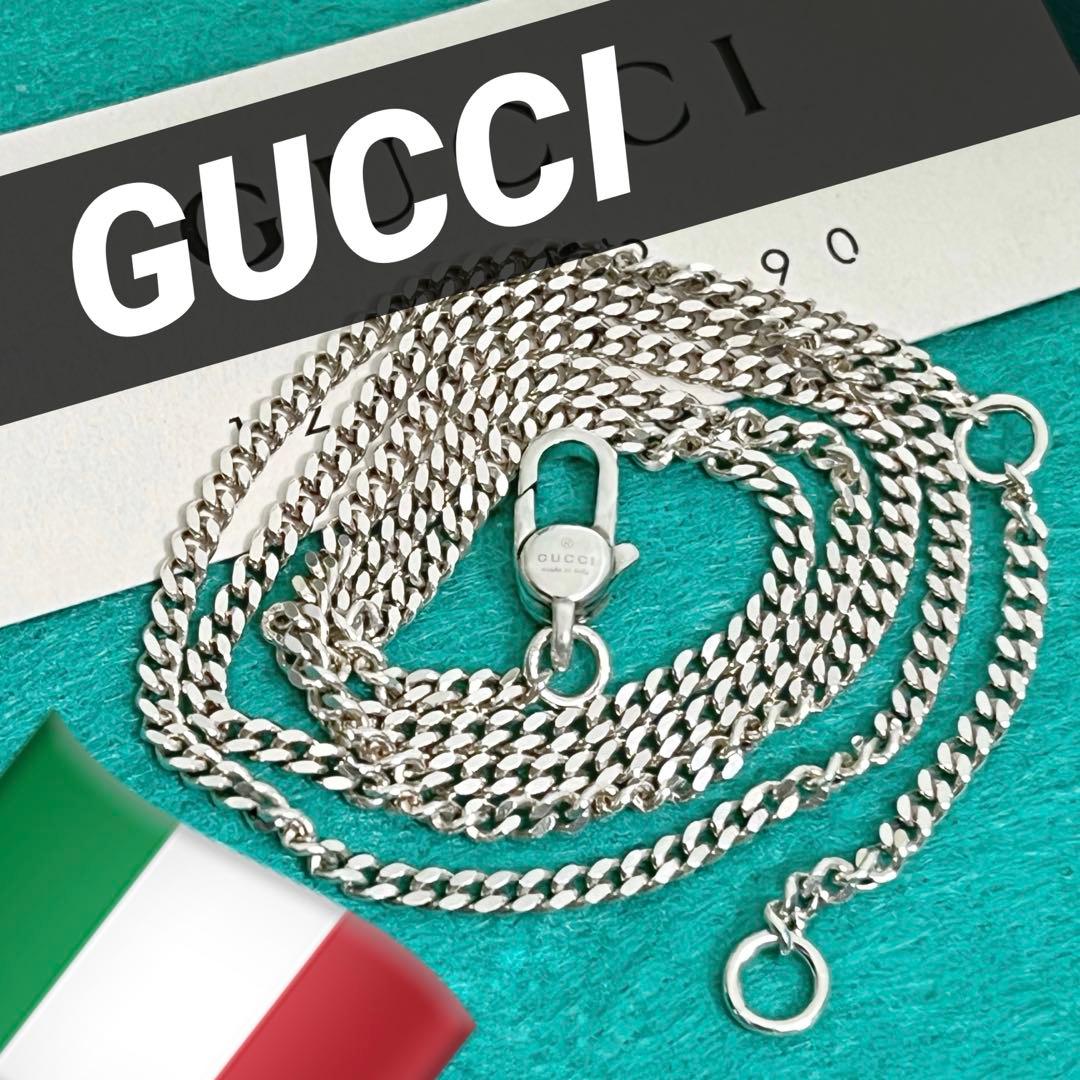 美品　GUCCI 2ミリ　喜平チェーンネックレス