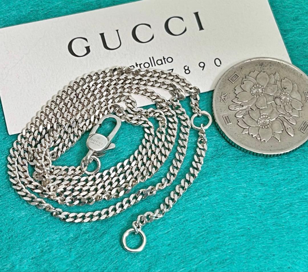 美品　GUCCI 2ミリ　喜平チェーンネックレス