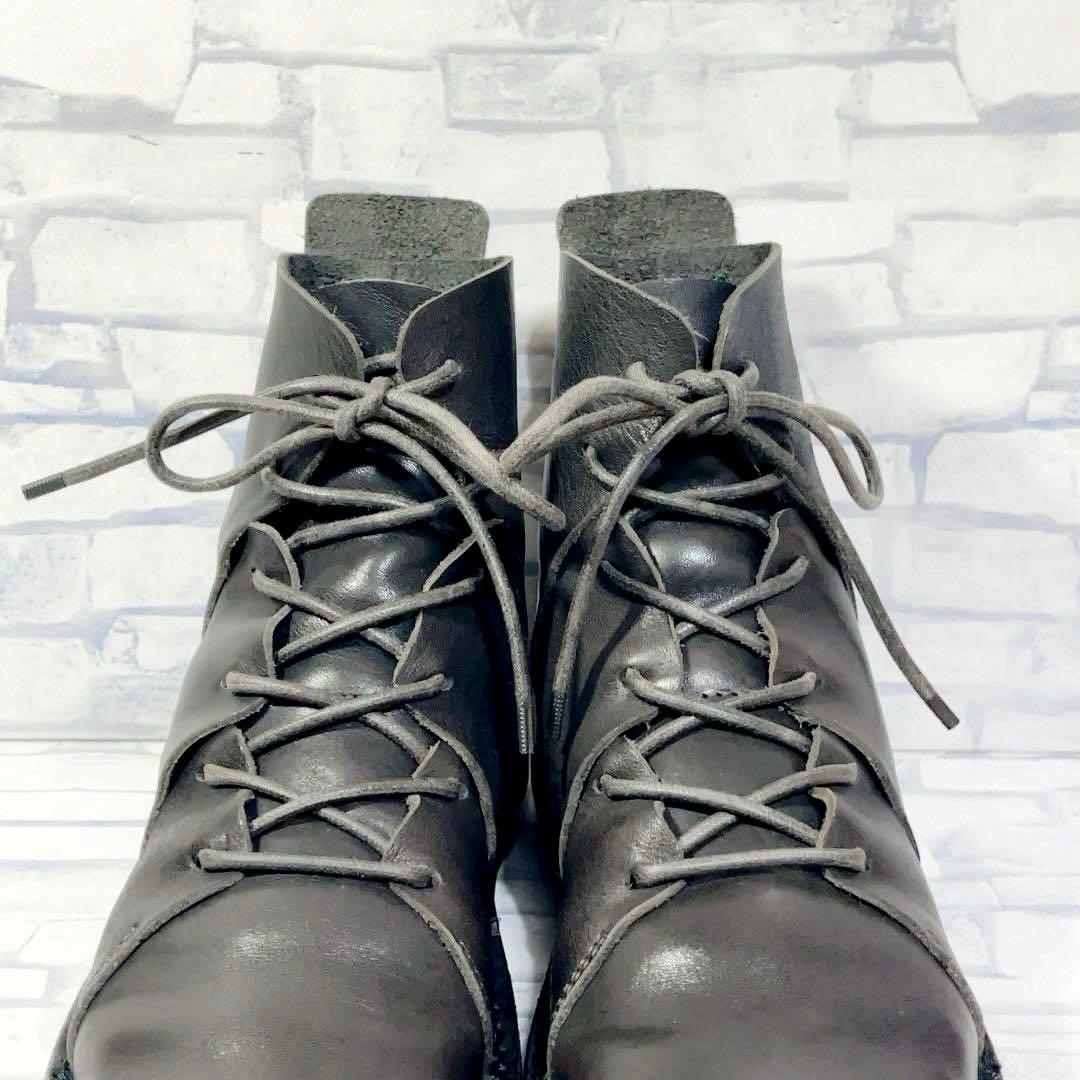 trippen NOMAD レザー レースアップ ショートブーツ 35