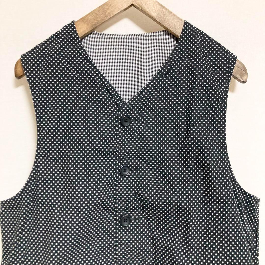 旧タグLサイズ！ENGINEEREDGARMENTS リバーシブルジレベスト