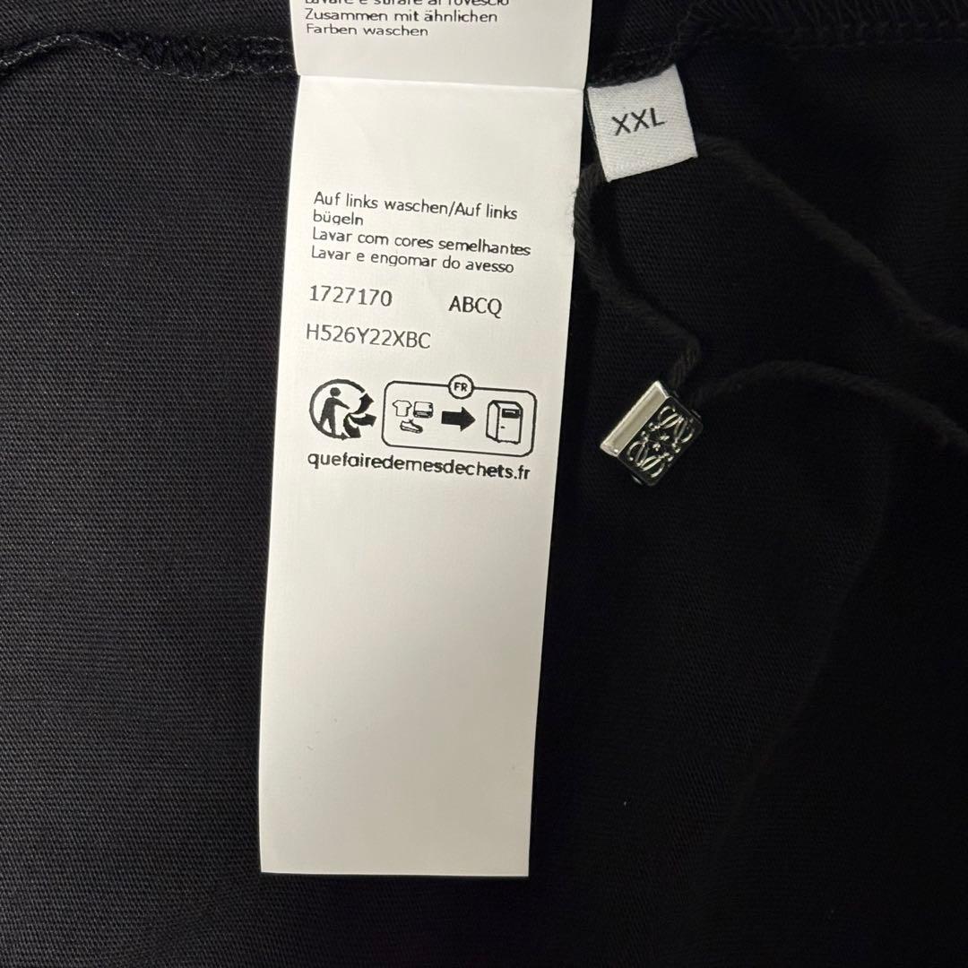 LOEWE アナグラム刺繍　半袖Tシャツ　ブラック　XXLサイズ