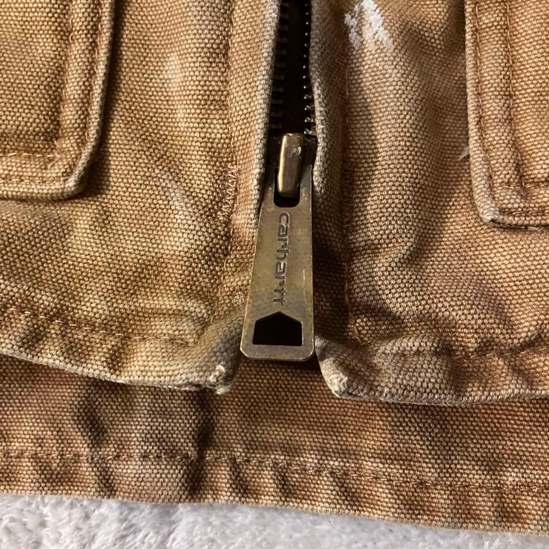Carhartt ダックベスト 裏ボア ベージュ Lサイズメキシコ製　フェード