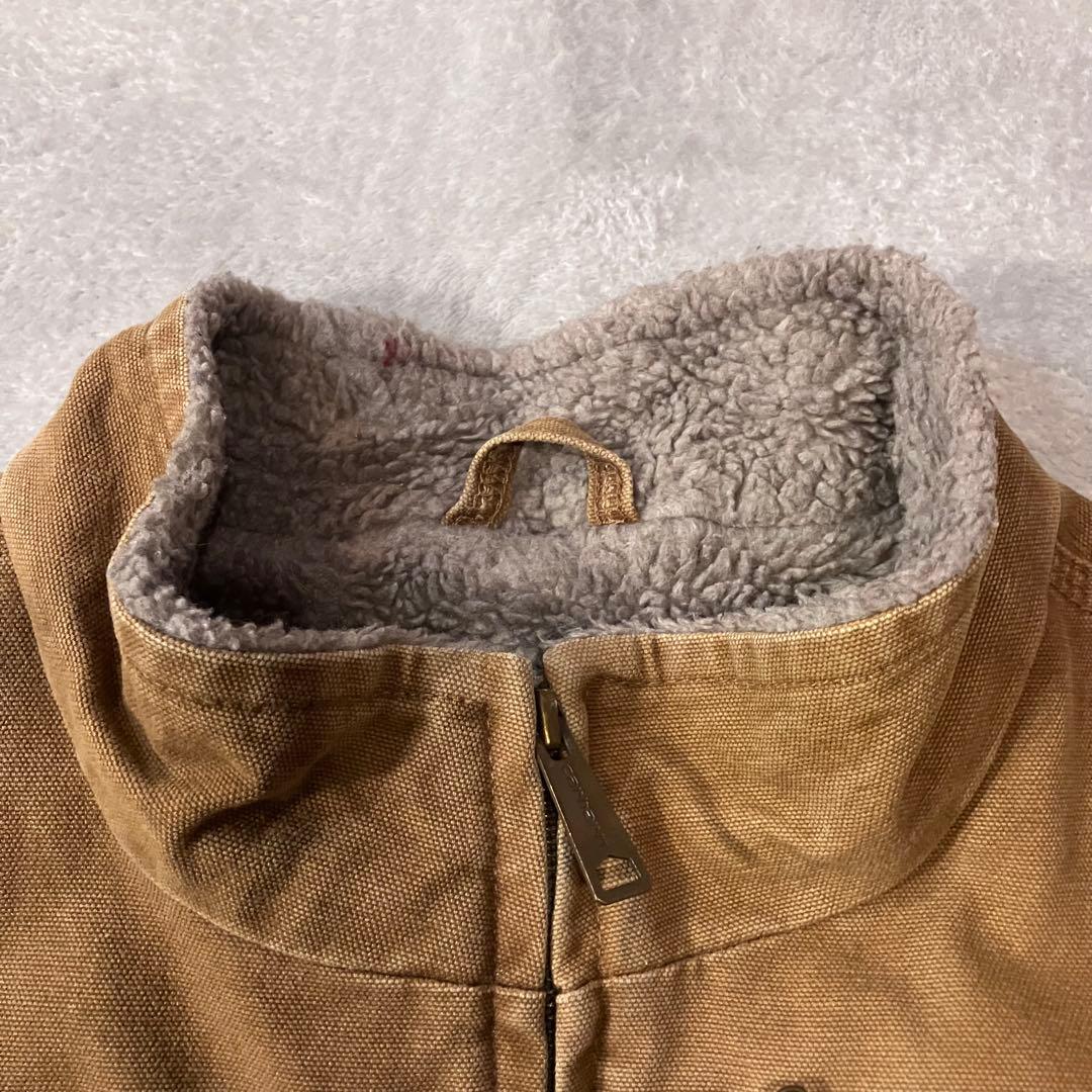 Carhartt ダックベスト 裏ボア ベージュ Lサイズメキシコ製　フェード