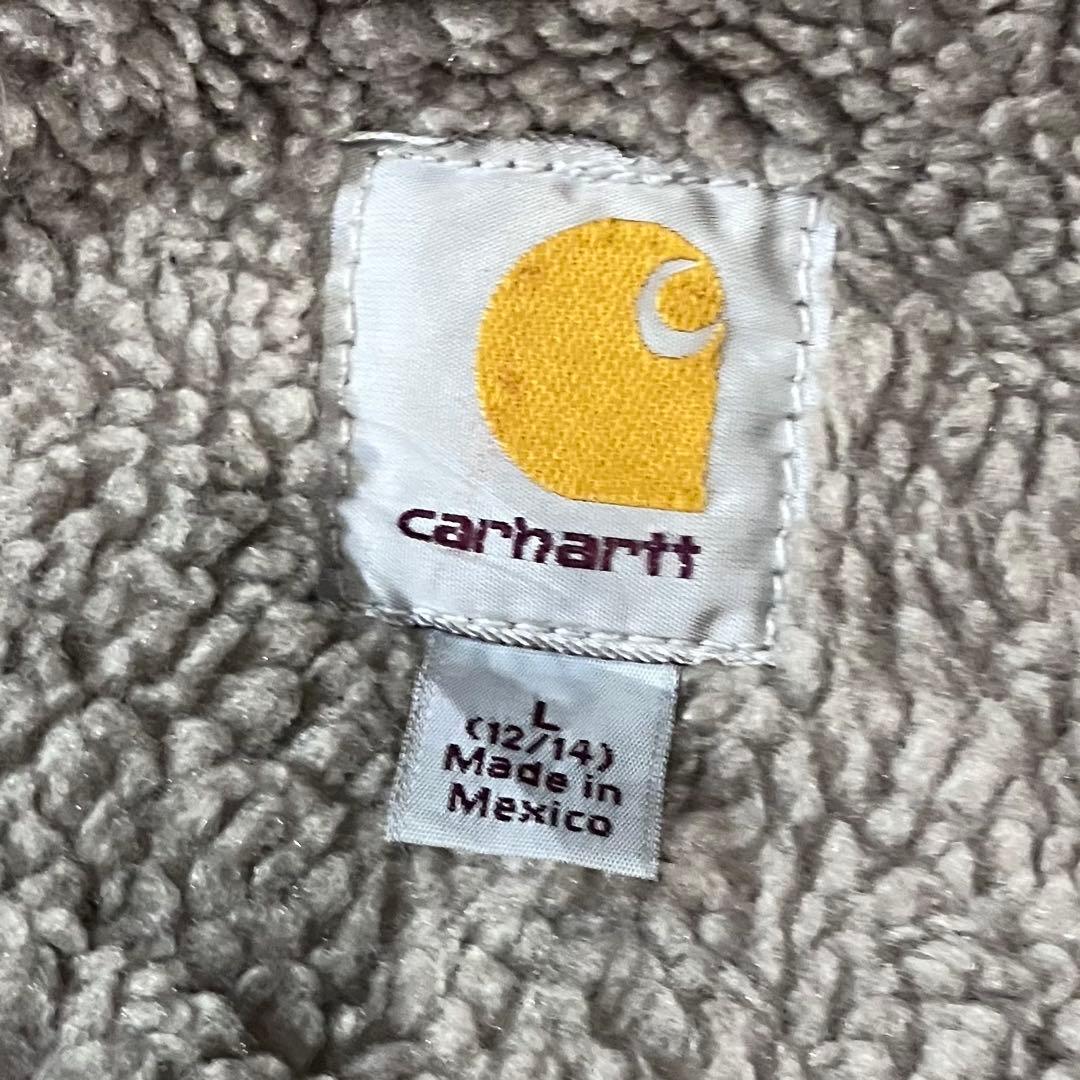 Carhartt ダックベスト 裏ボア ベージュ Lサイズメキシコ製　フェード