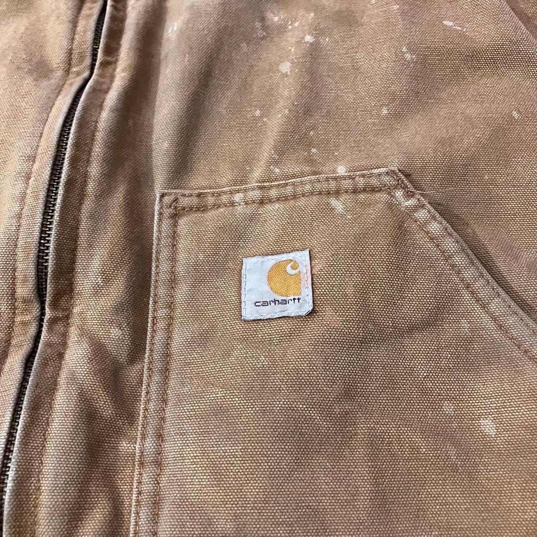Carhartt ダックベスト 裏ボア ベージュ Lサイズメキシコ製　フェード
