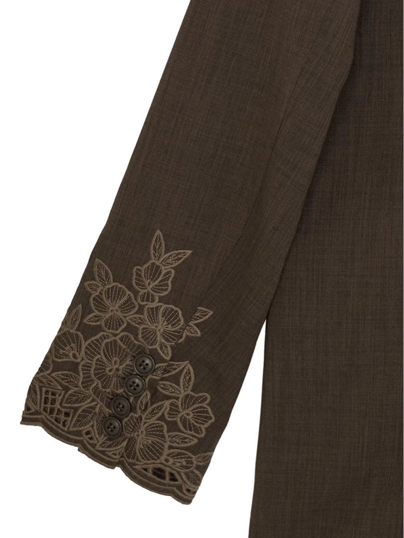 ジャケット・アウター MEDI LACE EMBROIDERY COLLAR JACKET