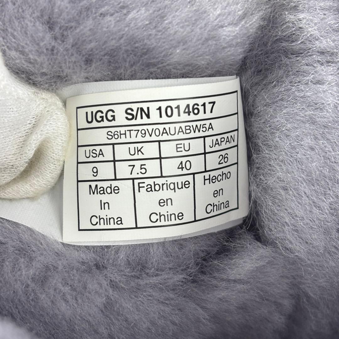 新品未使用　UGG グレー ムートンブーツ 　メッシュ　大きいサイズ　26cm