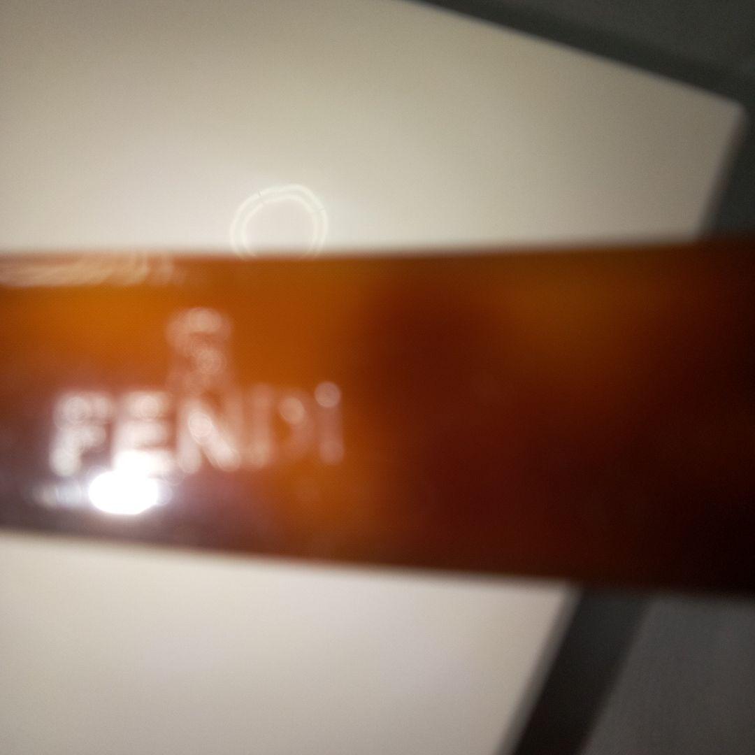 Fendi ブラウン ヘアバンド べっ甲調 FFロゴ フェンディカチューシャ