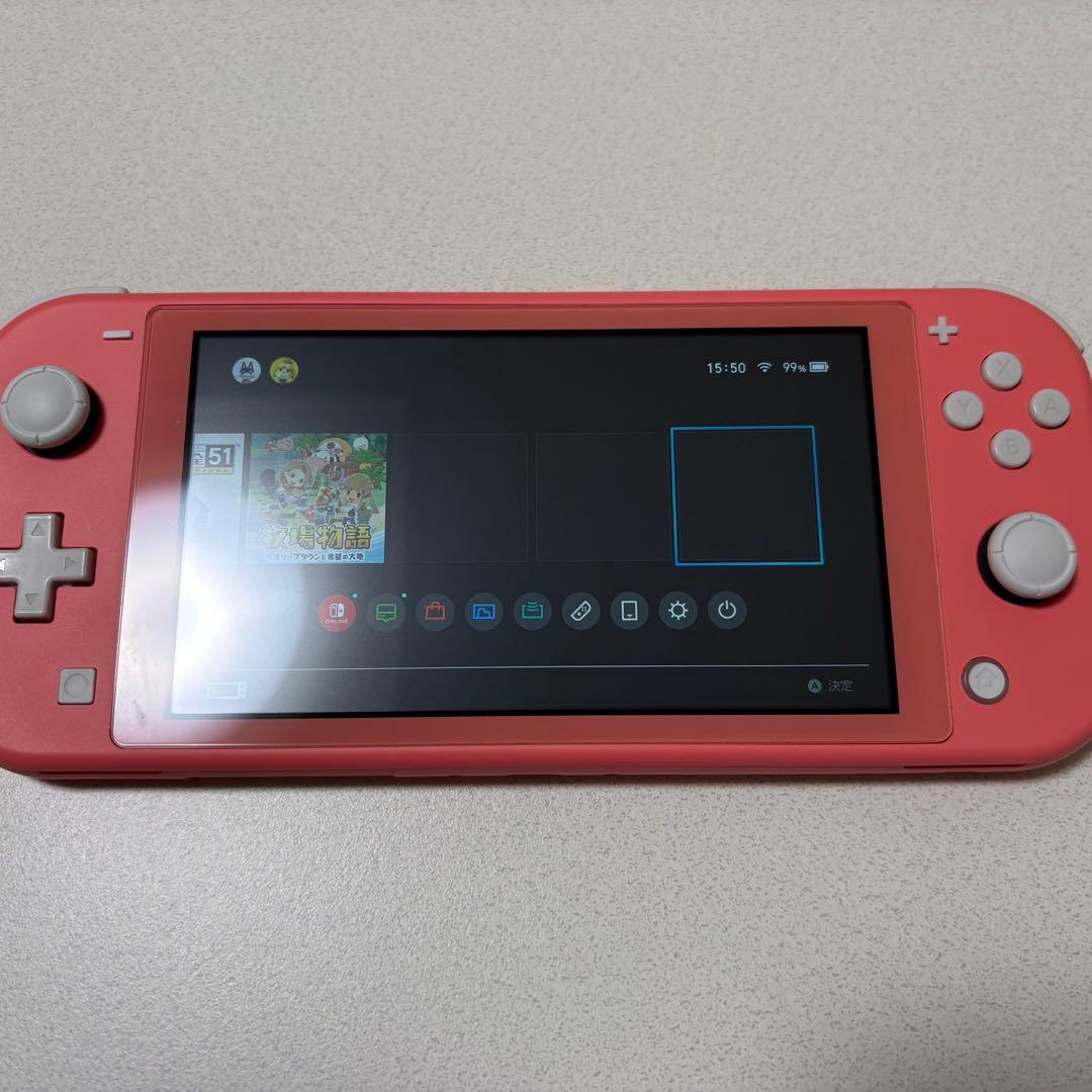 Switch lite スイッチライト コーラルピンク ケース付