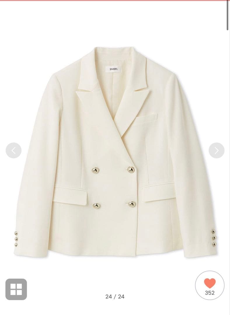 snidel Sustainableダブルブレストジャケット
