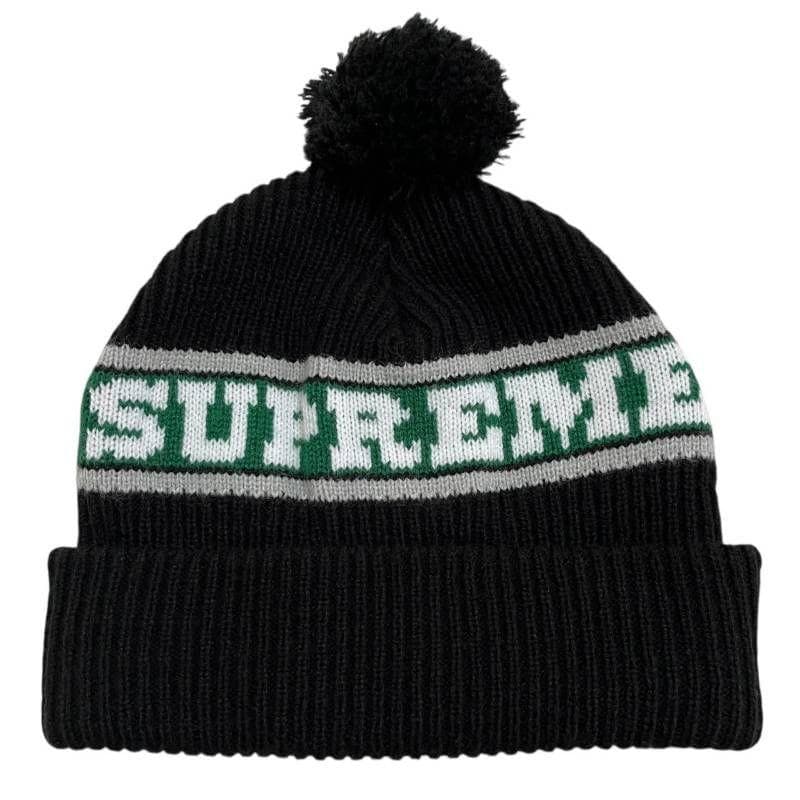 6526 Supreme 24FW ビッグストライプビーニー ブラック