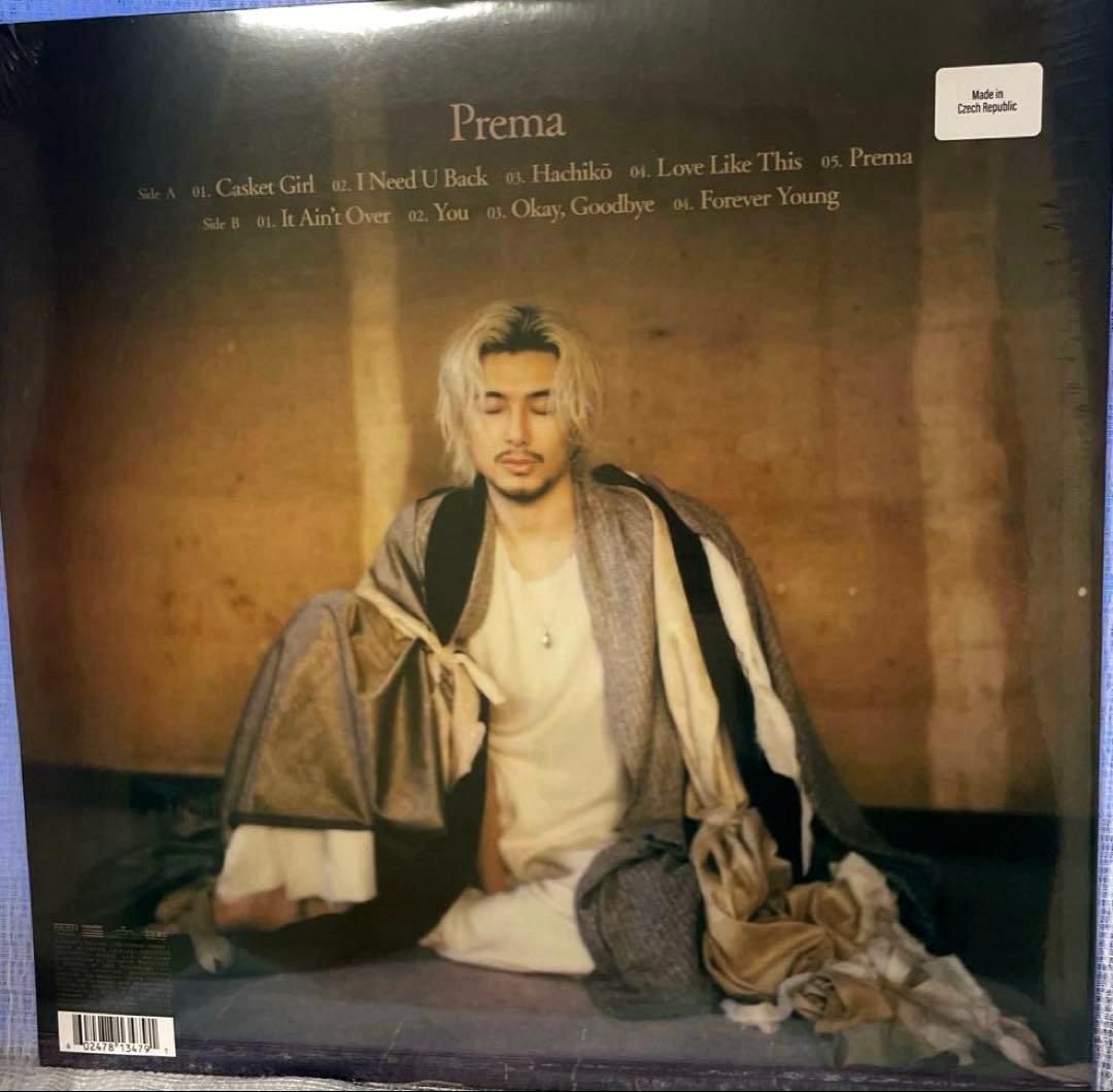 ♪藤井風　アルバム『Prema』アナログ盤　レコード　輸入盤　新品未開封✨