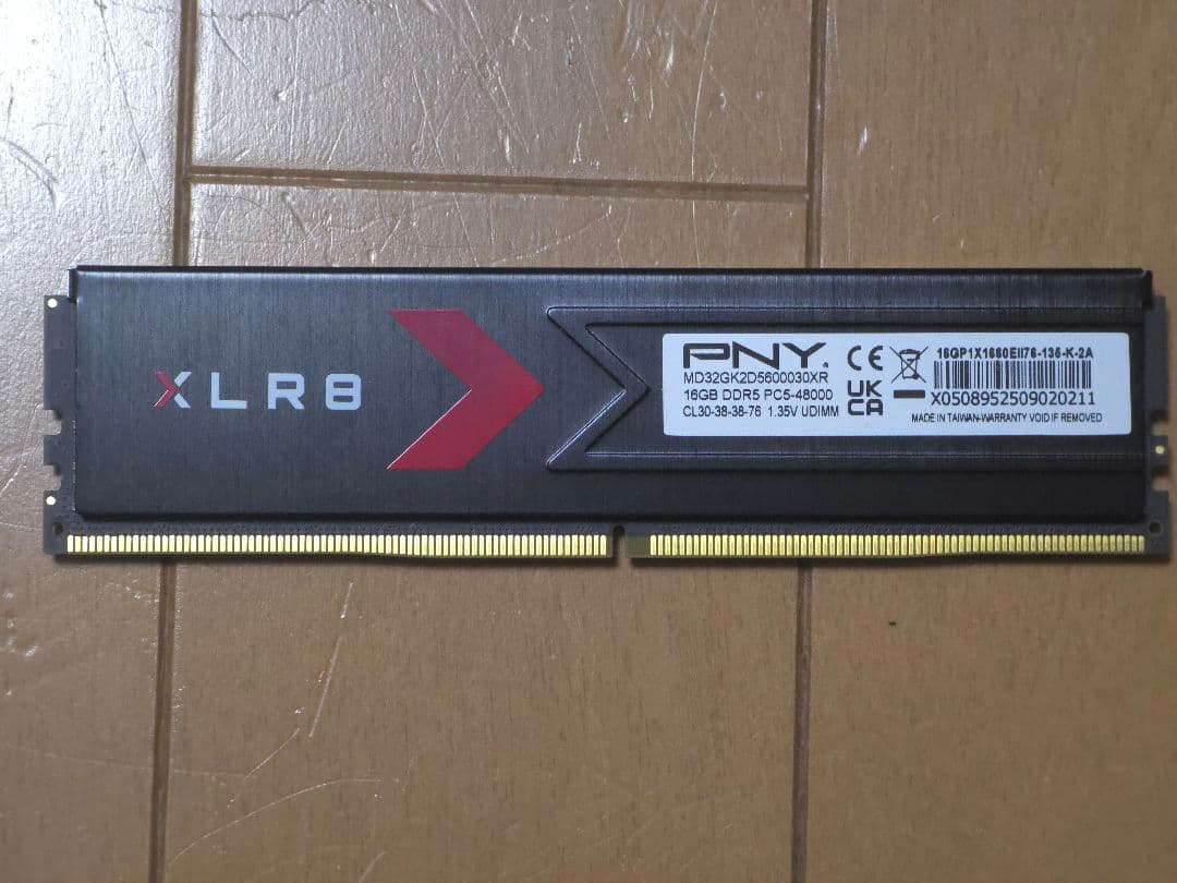 ​【1枚正常】PNY XLR8 DDR5-6000 CL30 16GB×2